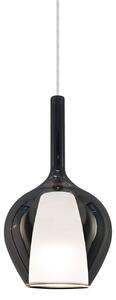 Ideal Lux závesné svietidlo Kalique 1, dymovo šedá, Ø 18 cm, Hliník / sivá / zinok, Obývacia izba / jedáleň, Plast, Moderný, Závesné svietidlo