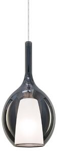 Ideal Lux závesné svietidlo Kalique 2, dymovo šedá, Ø 18 cm, Hliník / sivá / zinok, Obývacia izba / jedáleň, Plast, Moderný, Závesné svietidlo