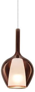 Ideal Lux závesné svietidlo Kalique 1, medená farba, Ø 18 cm, Meď, Obývacia izba / jedáleň, Plast, Moderný, Závesné svietidlo