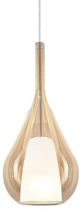 Ideal Lux závesné svietidlo Kalique 3, jantárová, Ø 18 cm, Krémová / jantárovo žltá, Obývacia izba / jedáleň, Plast, Moderný, Závesné svietidlo