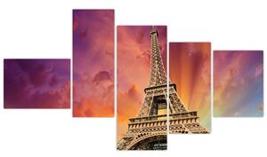 Eiffelova veža - moderný obraz (Obraz 150x85cm)