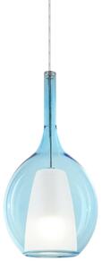 Ideal Lux závesné svietidlo Kalique 2, modré, Ø 18 cm, plast, Modrá, Obývacia izba / jedáleň, Plast, Moderný, Závesné svietidlo