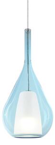 Ideal Lux závesné svietidlo Kalique 3, modré, Ø 18 cm, plast, Modrá, Obývacia izba / jedáleň, Plast, Moderný, Závesné svietidlo