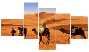 Ťavy v púšti - obraz (Obraz 150x85cm)