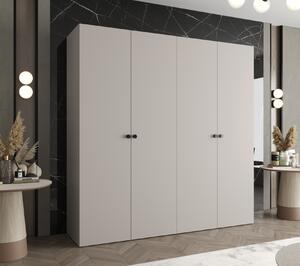 Elegantná šatníková skriňa CAITIR 1 200 cm - kašmír / čierne úchyty