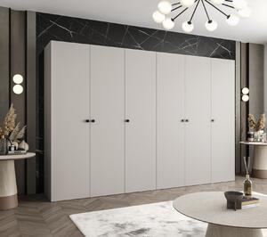 Elegantná šatníková skriňa CAITIR 1 300 cm - kašmír / čierne úchyty