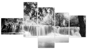 Vodopády v lese (Obraz 150x85cm)