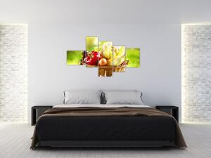 Kôš so zeleninou - obraz (Obraz 150x85cm)
