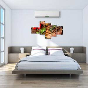 Mäso na gril - obraz (Obraz 150x85cm)