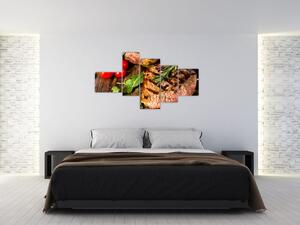 Mäso na gril - obraz (Obraz 150x85cm)
