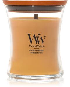 Woodwick Opulent Wood Golden Bourbon vonná sviečka s dreveným knotom (hearthwick) 275 g