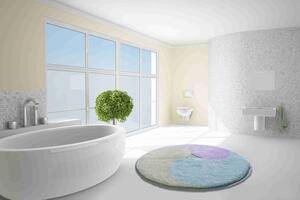 GRUND Kúpeľňový koberec AUM fialový Rozmer: ø 100 cm