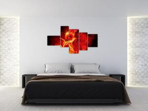 Oheň - abstraktný obraz (Obraz 150x85cm)