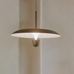 New Works LED závesné svietidlo Kantarell, Ø 55 cm, čierna, Čierna, Obývacia izba / jedáleň, kov, Dizajn, Závesné svietidlo