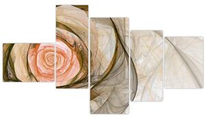 Abstraktný ruže - obraz (Obraz 150x85cm)