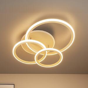 Stropné LED svetlo Gelder, 60 cm, greige/piesková, RGBW,, Obývacia izba / jedáleň, kov, Moderný, Stropné svetlo