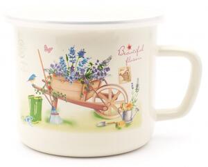 ADH Hrnček smalt s pokrievkou 14cm/1,4l mix