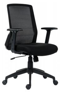 Kancelárska ergonomická stolička NOVELLO — sieť / látka, čierna