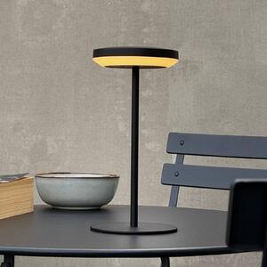 Solárna stolová LED lampa Dyberg Larsen Otera s osvětlením, čierna, 25 cm,, Čierna, Hliník, Moderný, Stojacie svietidlo