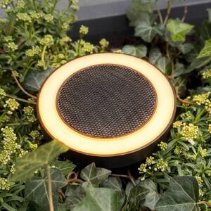 Solárna LED lampa Dyberg Larsen Otera na zapichnutie do zeme, čierna, IP54, Čierna, Hliník, Moderný, Vonkajše bodové svietidlo / bodateľné do zeme