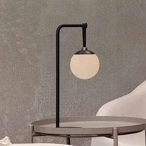 Dyberg Larsen LED dekoratívna lampa na akumulátor Odin, čierna/biela, IP44, Čierna, Plast, Moderný