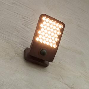 Vonkajšie nástenné svietidlo s LED senzorom ATLANTIS, tmavošedá, 22 cm, IP54, Hliník / sivá / zinok, Hliník, Moderný, Nástenné svietidlo