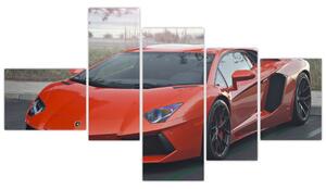 Obraz červeného Lamborghini (Obraz 150x85cm)