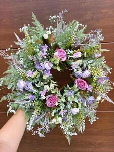 Celoročný maxi veniec PURPLE MEADOW