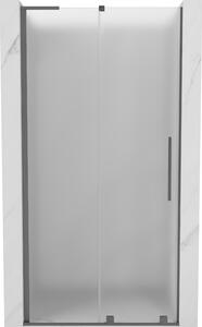 Mexen Velar L, posuvné sprchové dvere do otvoru 90 cm, 8mm sklo námraza, brúsený grafit, 871-090-003-31-95