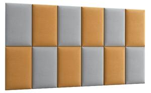 Set čalúnených panelov 180x100 VALERIO - horčicový / svetlo šedý