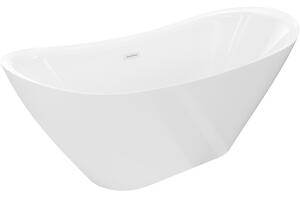 Mexen Lotos, voľne stojaca vaňa 140 x 75 cm, biela, biely prepad, 52051407700-20