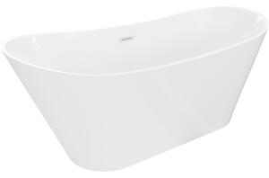 Mexen Dora, voľne stojaca vaňa 150 x 75 cm, biela, biely prepad, 52071507500-20