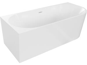 Mexen Mia, voľne stojaca rohová vaňa ľavá 140 x 75 cm, biela, biely prepad, 52691407500L-20