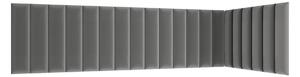 Set čalúnených panelov 210x90x60 VALERIO - šedý