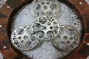 (3448) OLD CLOCK drevené nástenné hodiny