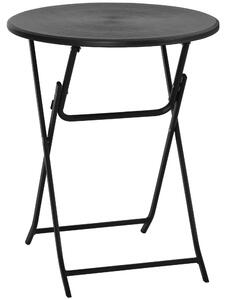 Záhradný stôl Outsunny, okrúhly skladací stôl, Ø 60 cm, odkladací stolík pre 2 osoby