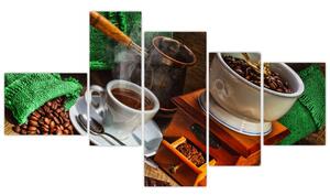 Obraz kávového zátišie (Obraz 150x85cm)