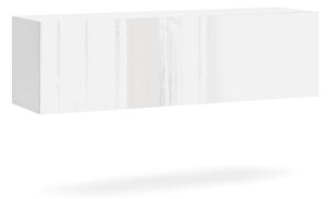 Vivaldi Závesný TV stolík Vivo 140 cm s LED osvetlením biely