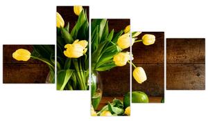 Tulipány vo váze - obraz (Obraz 150x85cm)