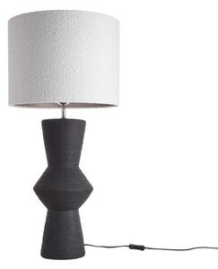 FREJA Stolná lampa s keramickým podstavcom 85 cm - čiernobiela
