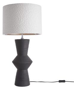 FREJA Stolná lampa s keramickým podstavcom 70 cm - čiernobiela