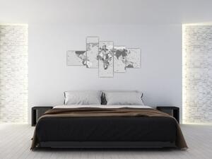 Mapa sveta - obraz (Obraz 150x85cm)