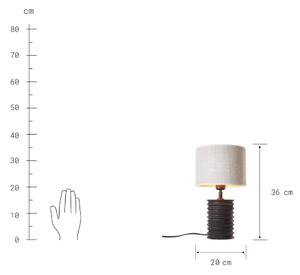 GROOVED Stolná lampa 36 cm - čierna/krémová