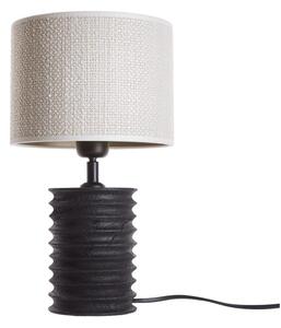 GROOVED Stolná lampa 36 cm - čierna/krémová