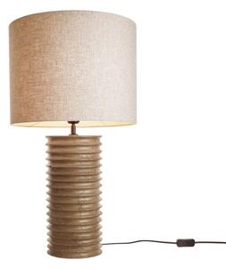 GROOVED Stolná lampa 72 cm - hnedá/prírodná