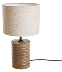GROOVED Stolná lampa 36 cm - hnedá/prírodná