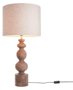 ÉCHECS Stolná lampa s podstavcom z mangového dreva 81,5 cm