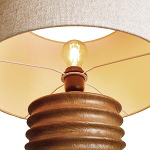 GROOVED Stolná lampa 72 cm - hnedá/prírodná