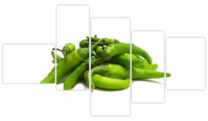 Zelené papričky - obraz (Obraz 150x85cm)
