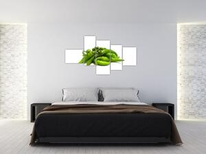 Zelené papričky - obraz (Obraz 150x85cm)